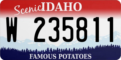 ID license plate W235811