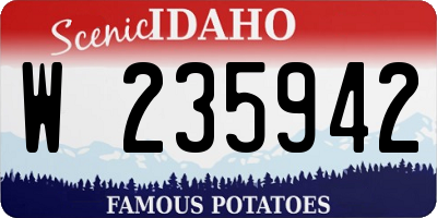 ID license plate W235942