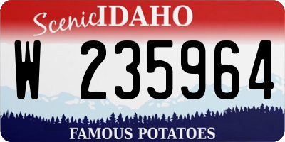 ID license plate W235964