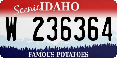 ID license plate W236364