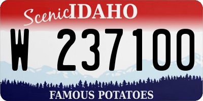 ID license plate W237100