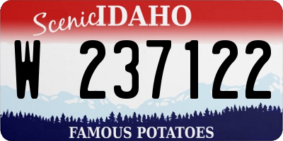 ID license plate W237122