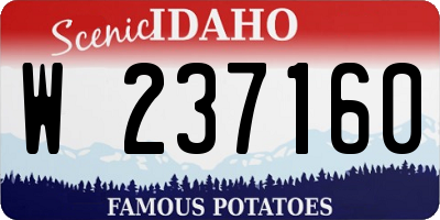 ID license plate W237160