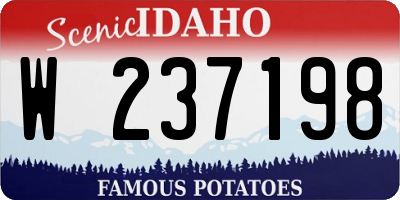 ID license plate W237198