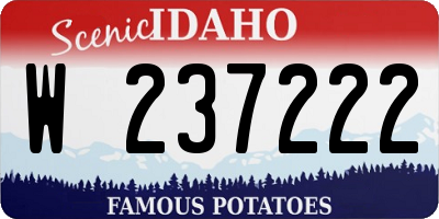 ID license plate W237222