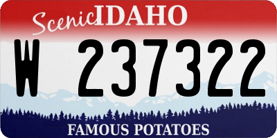 ID license plate W237322