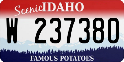 ID license plate W237380