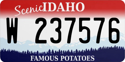 ID license plate W237576
