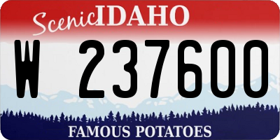 ID license plate W237600