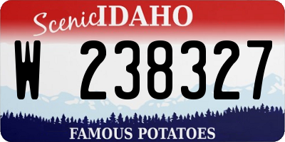ID license plate W238327