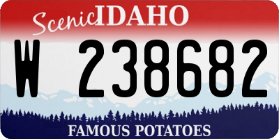 ID license plate W238682