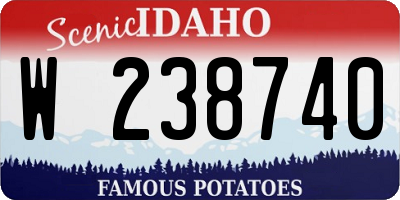 ID license plate W238740