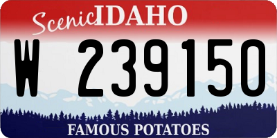 ID license plate W239150