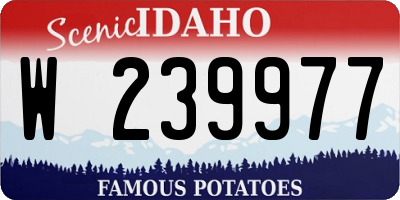 ID license plate W239977