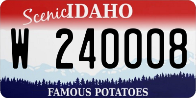 ID license plate W240008