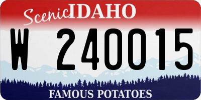 ID license plate W240015