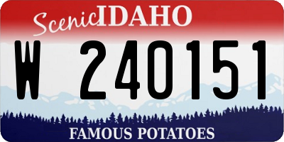 ID license plate W240151