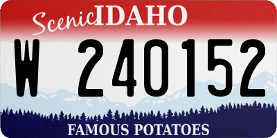 ID license plate W240152