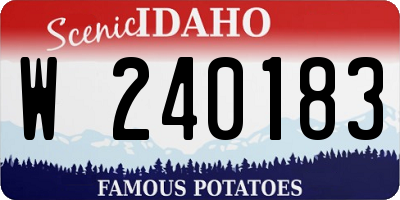 ID license plate W240183
