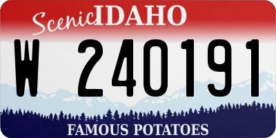 ID license plate W240191