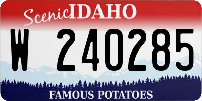 ID license plate W240285