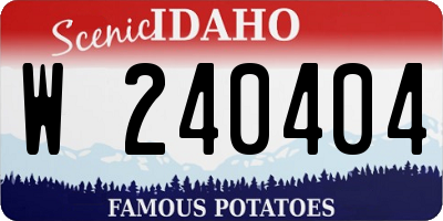ID license plate W240404