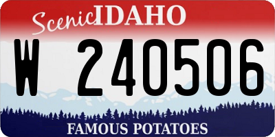 ID license plate W240506