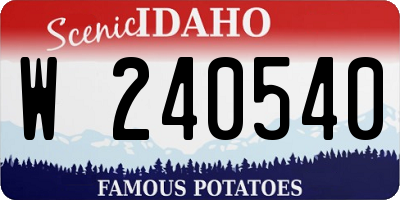 ID license plate W240540