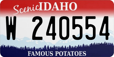ID license plate W240554