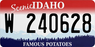 ID license plate W240628