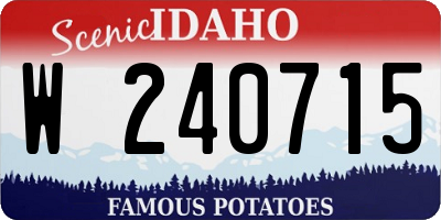 ID license plate W240715