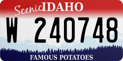ID license plate W240748