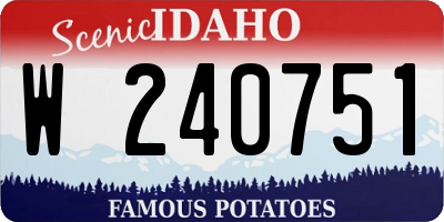 ID license plate W240751