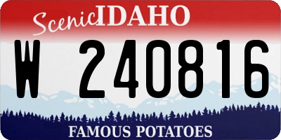 ID license plate W240816
