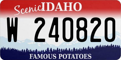 ID license plate W240820