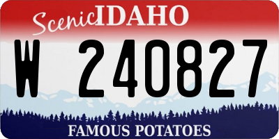ID license plate W240827