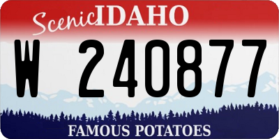 ID license plate W240877