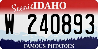 ID license plate W240893
