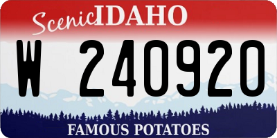 ID license plate W240920