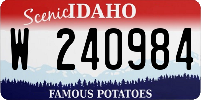 ID license plate W240984