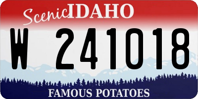ID license plate W241018