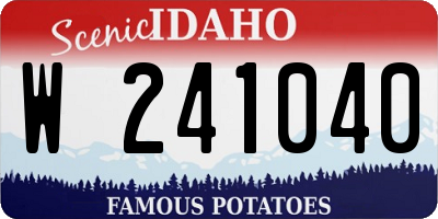 ID license plate W241040