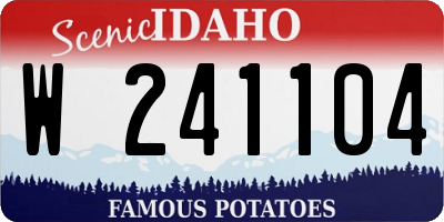 ID license plate W241104
