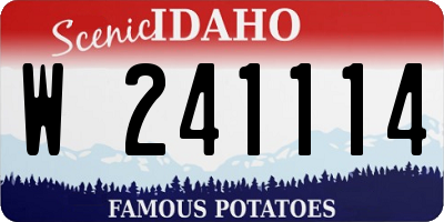 ID license plate W241114