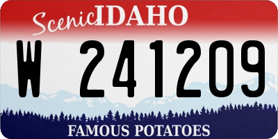 ID license plate W241209