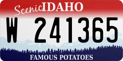 ID license plate W241365