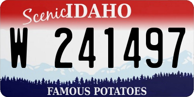 ID license plate W241497