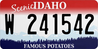 ID license plate W241542