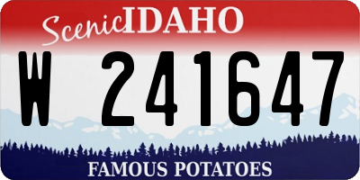 ID license plate W241647
