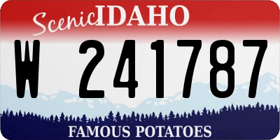 ID license plate W241787
